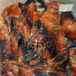 Nice colorful red orange middle belt dress